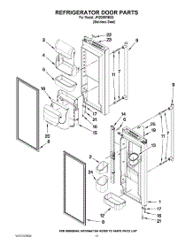 07 - Refrigerator Door Parts parts for Jenn-Air Refrigerator JFI2089WES3 from AppliancePartsPros.com
