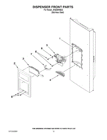 08 - Dispenser Front Parts parts for Jenn-Air Refrigerator JFI2089WES3 from AppliancePartsPros.com