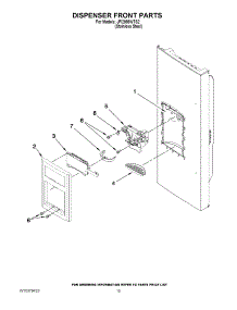 08 - Dispenser Front Parts parts for Jenn-Air Refrigerator JFI2089WTS2 from AppliancePartsPros.com