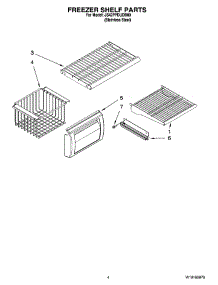 03 - Freezer Shelf Parts parts for Maytag Refrigerator JS42PPDUDB00 from AppliancePartsPros.com
