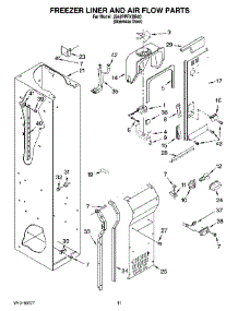 08 - Freezer Liner And Air Flow Parts parts for Maytag Refrigerator JS42PPFXDB00 from AppliancePartsPros.com