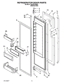 09 - Refrigerator Door Parts parts for Maytag Refrigerator JS42PPFXDB00 from AppliancePartsPros.com