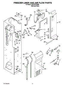 08 - Freezer Liner And Air Flow Parts parts for Maytag Refrigerator JS42PPDUDB00 from AppliancePartsPros.com