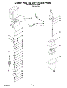 09 - Motor And Ice Container Parts parts for Maytag Refrigerator JS42PPDUDB00 from AppliancePartsPros.com