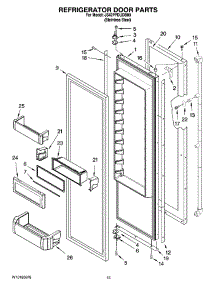10 - Refrigerator Door Parts parts for Maytag Refrigerator JS42PPDUDB00 from AppliancePartsPros.com