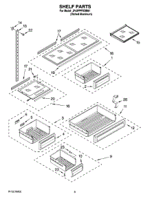 06 - Shelf Parts parts for Maytag Refrigerator JF42PPFXDB01 from AppliancePartsPros.com
