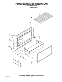 08 - Freezer Door And Basket Parts parts for Maytag Refrigerator JB36NXFXLW00 from AppliancePartsPros.com