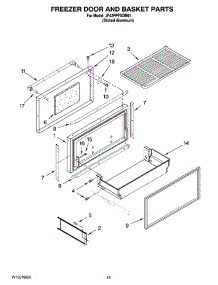 08 - Freezer Door And Basket Parts parts for Maytag Refrigerator JF42PPFXDB01 from AppliancePartsPros.com