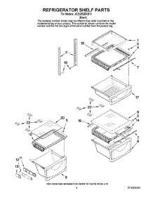 03 - Refrigerator Shelf Parts parts for Maytag Refrigerator JC2225GEKB13 from AppliancePartsPros.com