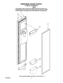 07 - Freezer Door Parts parts for Maytag Refrigerator JC2225GEKB13 from AppliancePartsPros.com