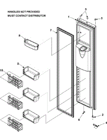 09 - Freezer Door parts for Jenn-Air Refrigerator JC2225GEKB from AppliancePartsPros.com