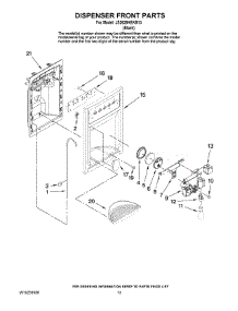 08 - Dispenser Front Parts parts for Maytag Refrigerator JS2628HEKB13 from AppliancePartsPros.com