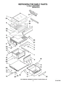 03 - Refrigerator Shelf Parts parts for Maytag Refrigerator JCB2581WES00 from AppliancePartsPros.com