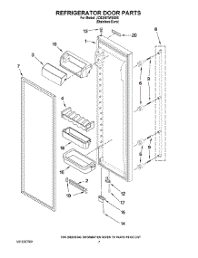 05 - Refrigerator Door Parts parts for Maytag Refrigerator JCB2581WES00 from AppliancePartsPros.com