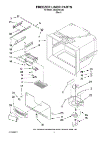 02 - Freezer Liner Parts parts for Maytag Refrigerator JBD2286KEB2 from AppliancePartsPros.com