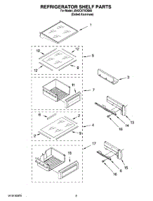 07 - Refrigerator Shelf Parts parts for Maytag Refrigerator JS42CXFXDB00 from AppliancePartsPros.com
