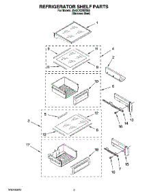 07 - Refrigerator Shelf Parts parts for Maytag Refrigerator JS42CXDBDB00 from AppliancePartsPros.com