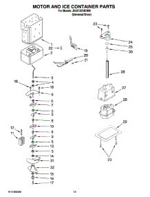 09 - Motor And Ice Container Parts parts for Maytag Refrigerator JS42CXDUDB00 from AppliancePartsPros.com