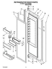 10 - Refrigerator Door Parts parts for Maytag Refrigerator JS42CXDBDB00 from AppliancePartsPros.com
