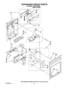 12 - Dispenser Front Parts parts for Maytag Refrigerator JS48CXDBDB01 from AppliancePartsPros.com