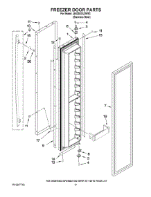 11 - Freezer Door Parts parts for Maytag Refrigerator JS42SEDUDW00 from AppliancePartsPros.com