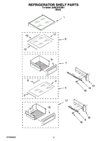07 - Refrigerator Shelf Parts parts for Maytag Refrigerator JS48CXFXDB01 from AppliancePartsPros.com