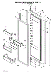 09 - Refrigerator Door Parts parts for Maytag Refrigerator JS48CXFXDB01 from AppliancePartsPros.com