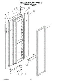 10 - Freezer Door Parts parts for Maytag Refrigerator JS48CXFXDB01 from AppliancePartsPros.com