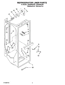 02 - Refrigerator Liner Parts parts for Maytag Refrigerator JCB2585WEP00 from AppliancePartsPros.com