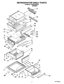 03 - Refrigerator Shelf Parts parts for Maytag Refrigerator JCD2591WES00 from AppliancePartsPros.com