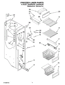 04 - Freezer Liner Parts parts for Maytag Refrigerator JCB2585WEP00 from AppliancePartsPros.com