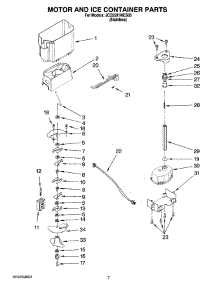 05 - Motor And Ice Container Parts parts for Maytag Refrigerator JCD2591WES00 from AppliancePartsPros.com