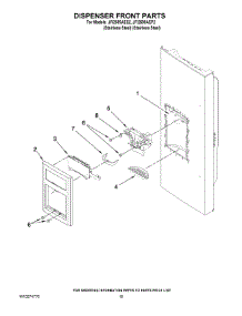 08 - Dispenser Front Parts parts for Maytag Refrigerator JFI2589AES2 from AppliancePartsPros.com