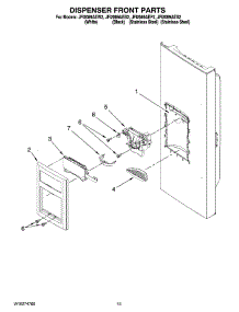 08 - Dispenser Front Parts parts for Maytag Refrigerator JFI2089AEW2 from AppliancePartsPros.com