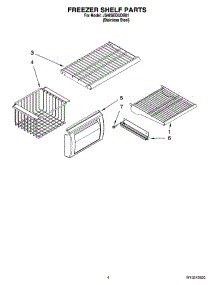 03 - Freezer Shelf Parts parts for Maytag Refrigerator JS48SEDUDB01 from AppliancePartsPros.com