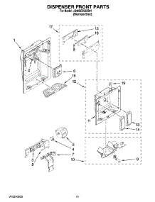 12 - Dispenser Front Parts parts for Maytag Refrigerator JS48SEDUDB01 from AppliancePartsPros.com