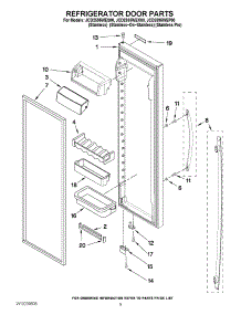 06 - Refrigerator Door Parts parts for Maytag Refrigerator JCD2595WES00 from AppliancePartsPros.com
