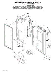 04 - Refrigerator Door Parts parts for Maytag Refrigerator JFC2070KRS12 from AppliancePartsPros.com