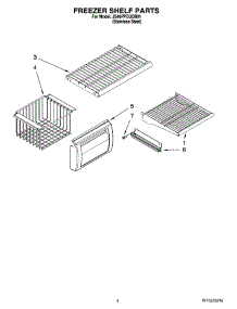 03 - Freezer Shelf Parts parts for Maytag Refrigerator JS48PPDUDB01 from AppliancePartsPros.com
