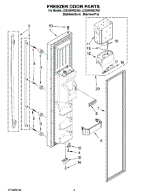06 - Freezer Door Parts parts for Maytag Refrigerator JCB2585WES00 from AppliancePartsPros.com