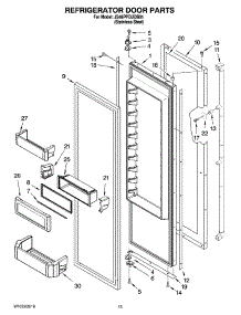 10 - Refrigerator Door Parts parts for Maytag Refrigerator JS48PPDUDB01 from AppliancePartsPros.com