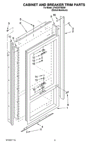 02 - Cabinet And Breaker Trim Parts parts for Maytag Refrigerator JF42CXFXDB01 from AppliancePartsPros.com