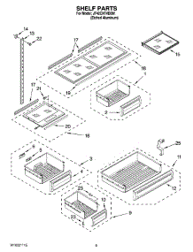 06 - Shelf Parts parts for Maytag Refrigerator JF42CXFXDB01 from AppliancePartsPros.com
