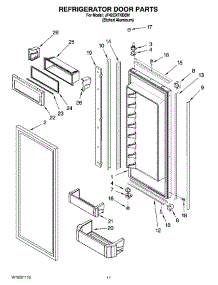 07 - Refrigerator Door Parts parts for Maytag Refrigerator JF42CXFXDB01 from AppliancePartsPros.com