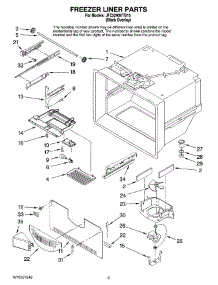 02 - Freezer Liner Parts parts for Maytag Refrigerator JFC2290VTB10 from AppliancePartsPros.com