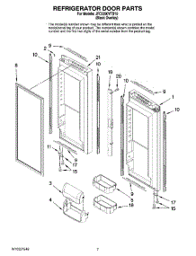 04 - Refrigerator Door Parts parts for Maytag Refrigerator JFC2290VTB10 from AppliancePartsPros.com