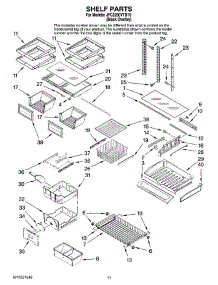 06 - Shelf Parts parts for Maytag Refrigerator JFC2290VTB10 from AppliancePartsPros.com