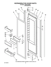 10 - Refrigerator Door Parts parts for Maytag Refrigerator JS48CXDUDB00 from AppliancePartsPros.com