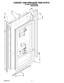 02 - Cabinet And Breaker Trim Parts parts for Maytag Refrigerator JF42SEFXDB01 from AppliancePartsPros.com