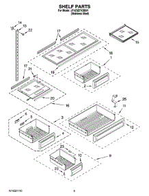 06 - Shelf Parts parts for Maytag Refrigerator JF42SEFXDB01 from AppliancePartsPros.com
